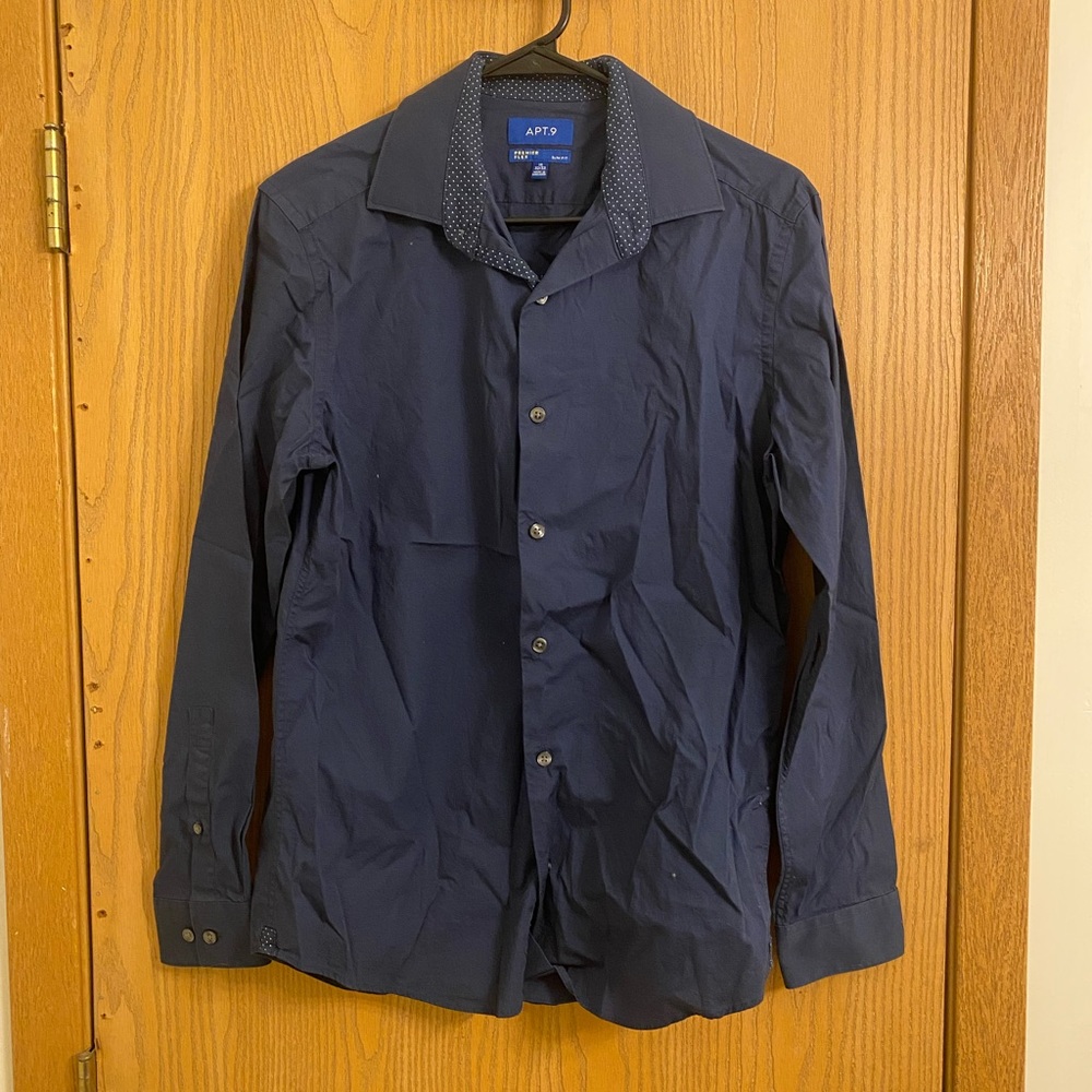 Apt. 9 Blue Lightweight Dress Shirt Size 15 32/33